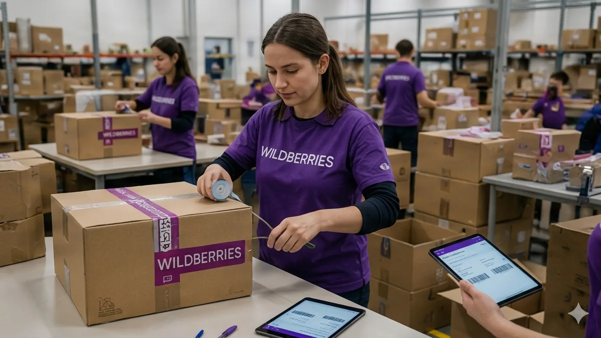 Склад Wildberries: паллеты и зона отгрузки